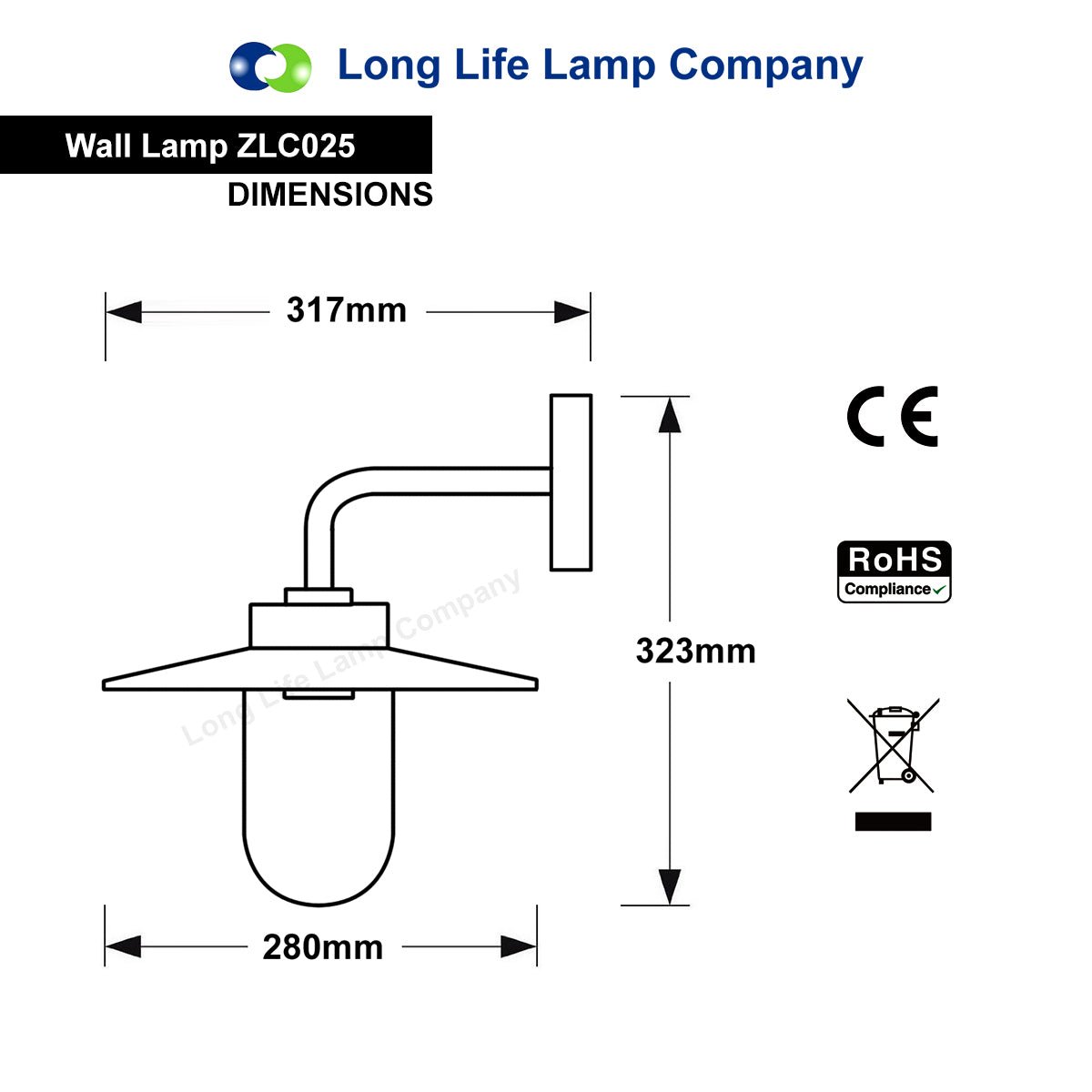 Outdoor Stainless Steel Wall Light IP44 Down Light Heritage Style - Energy Light Bulbs - Free delivery on all orders