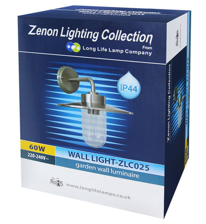 Outdoor Stainless Steel Wall Light IP44 Down Light Heritage Style - Energy Light Bulbs - Free delivery on all orders
