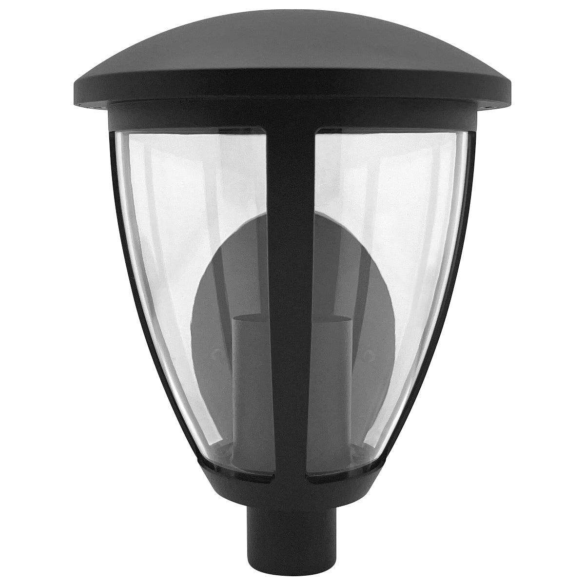 Outdoor Upward Wall Light Black Lantern Clear Diffuser IP44 - Energy Light Bulbs - Free delivery on all orders