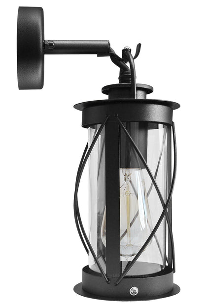 Outdoor Wall Lantern Black Stainless Steel Vintage Garden Lamp IP44 - Energy Light Bulbs - Free delivery on all orders