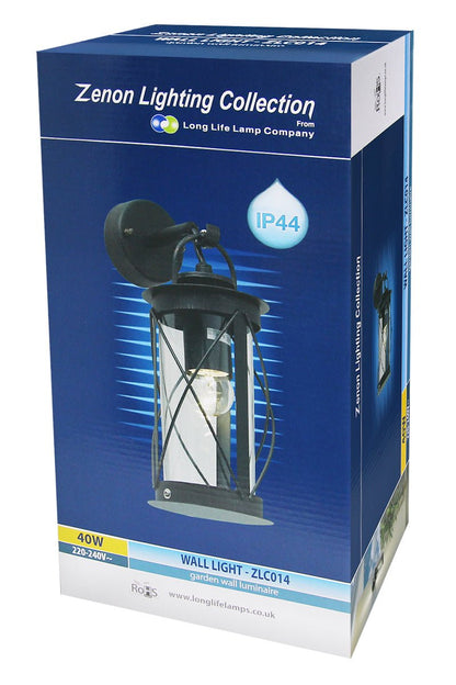 Outdoor Wall Lantern Black Stainless Steel Vintage Garden Lamp IP44 - Energy Light Bulbs - Free delivery on all orders