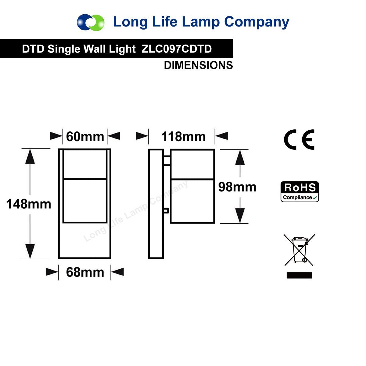 Outdoor Wall Light Dusk Till Dawn Sensor Copper Finish IP65 - Energy Light Bulbs - Free delivery on all orders