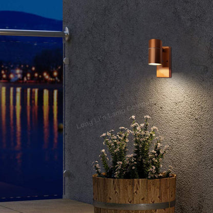 Outdoor Wall Light Dusk Till Dawn Sensor Copper Finish IP65 - Energy Light Bulbs - Free delivery on all orders
