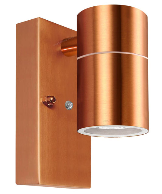 Outdoor Wall Light Dusk Till Dawn Sensor Copper Finish IP65 - Energy Light Bulbs - Free delivery on all orders