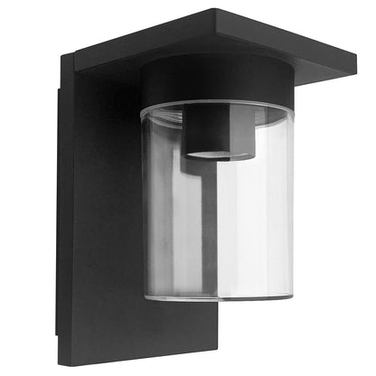 Outdoor Wall Light Lantern Black Clear Lamp Shade with 4w LED Warm White - Energy Light Bulbs - Free delivery on all orders