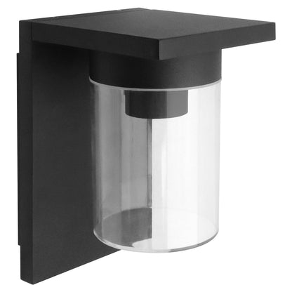 Outdoor Wall Light Lantern Black Clear Lamp Shade with 4w LED Warm White - Energy Light Bulbs - Free delivery on all orders