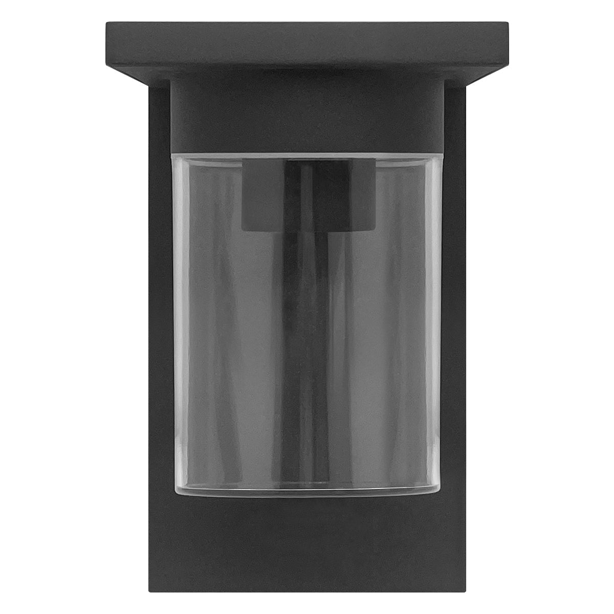 Outdoor Wall Light Lantern Black Clear Lamp Shade with 4w LED Warm White - Energy Light Bulbs - Free delivery on all orders
