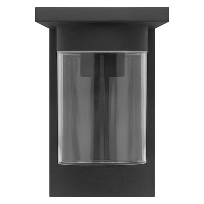 Outdoor Wall Light Lantern Black Clear Lamp Shade with 4w LED Warm White - Energy Light Bulbs - Free delivery on all orders