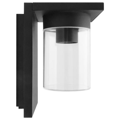 Outdoor Wall Light Lantern Black Clear Lamp Shade with 4w LED Warm White - Energy Light Bulbs - Free delivery on all orders