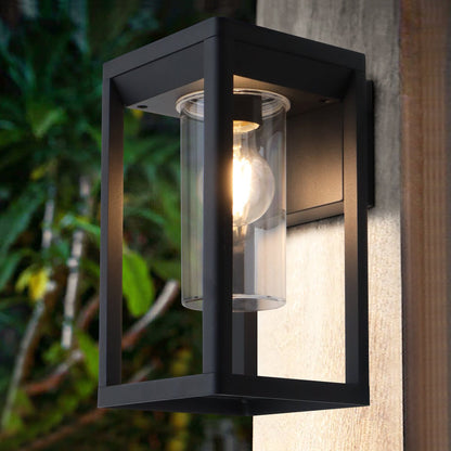Outdoor Wall Light Lantern Clear Diffuser Rectangular Lantern with LED 4w Warm - Energy Light Bulbs - Free delivery on all orders