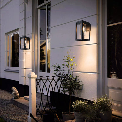 Outdoor Wall Light Lantern Clear Diffuser Rectangular Lantern with LED 4w Warm - Energy Light Bulbs - Free delivery on all orders
