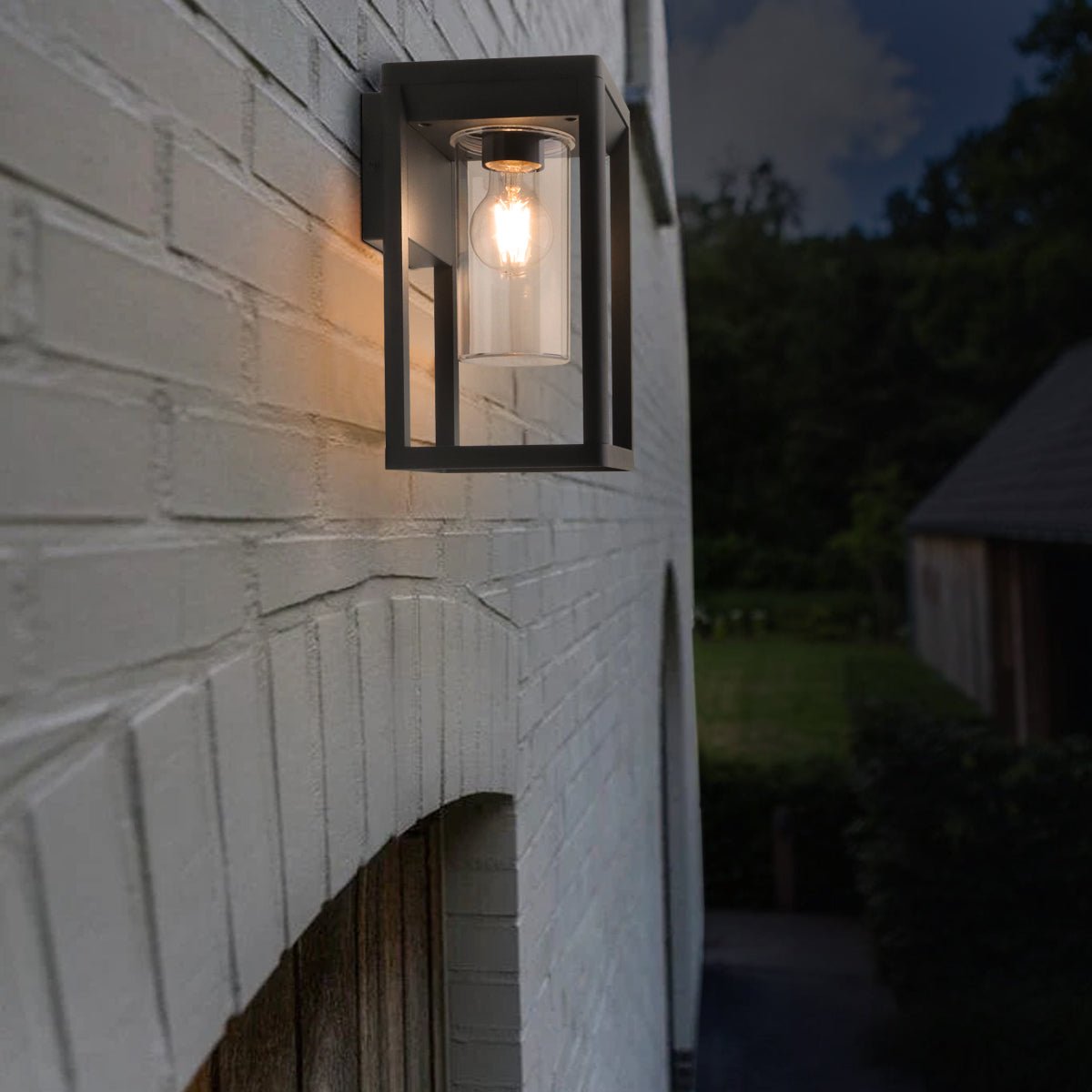 Outdoor Wall Light Lantern Clear Diffuser Rectangular Lantern with LED 4w Warm - Energy Light Bulbs - Free delivery on all orders