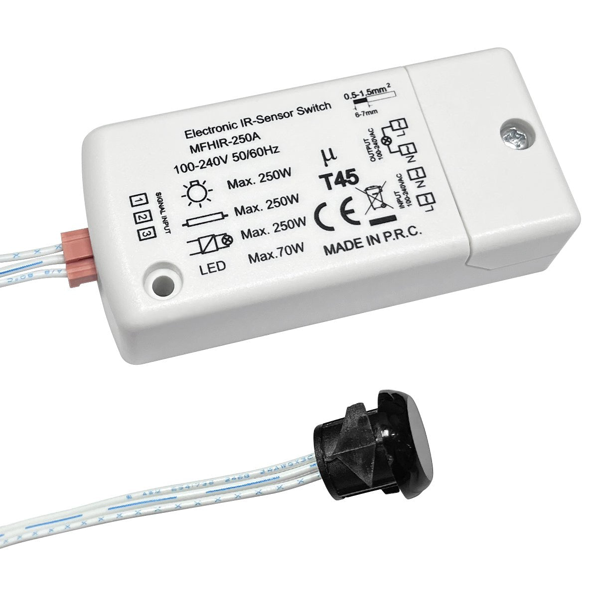 Outside Of Cabinet Hand Movement 250W IR Sensor Switch Max 70w for LEDs - Energy Light Bulbs - Free delivery on all orders