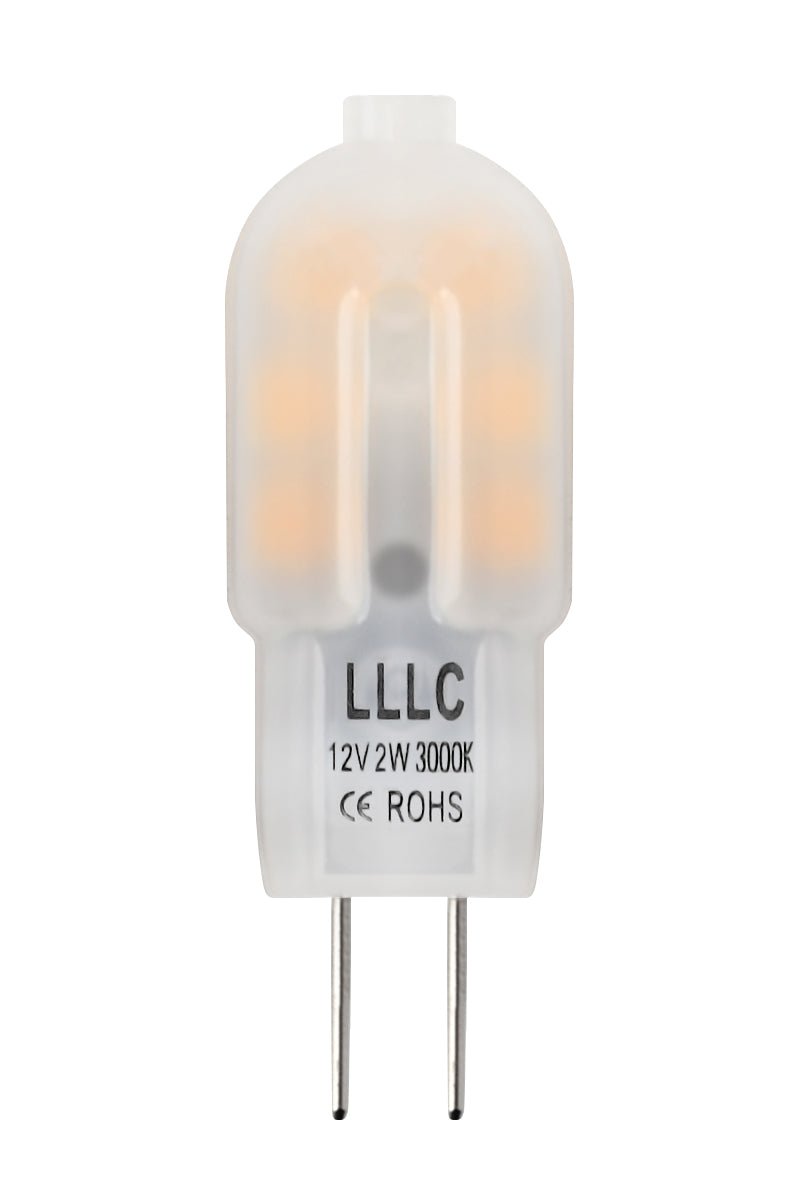 PACK OF 5 G4 12v LED Bulb 2w Equivalent 20w Replaces Halogen Capsule Frosted Cover Warm White - Energy Light Bulbs - Free delivery on all orders