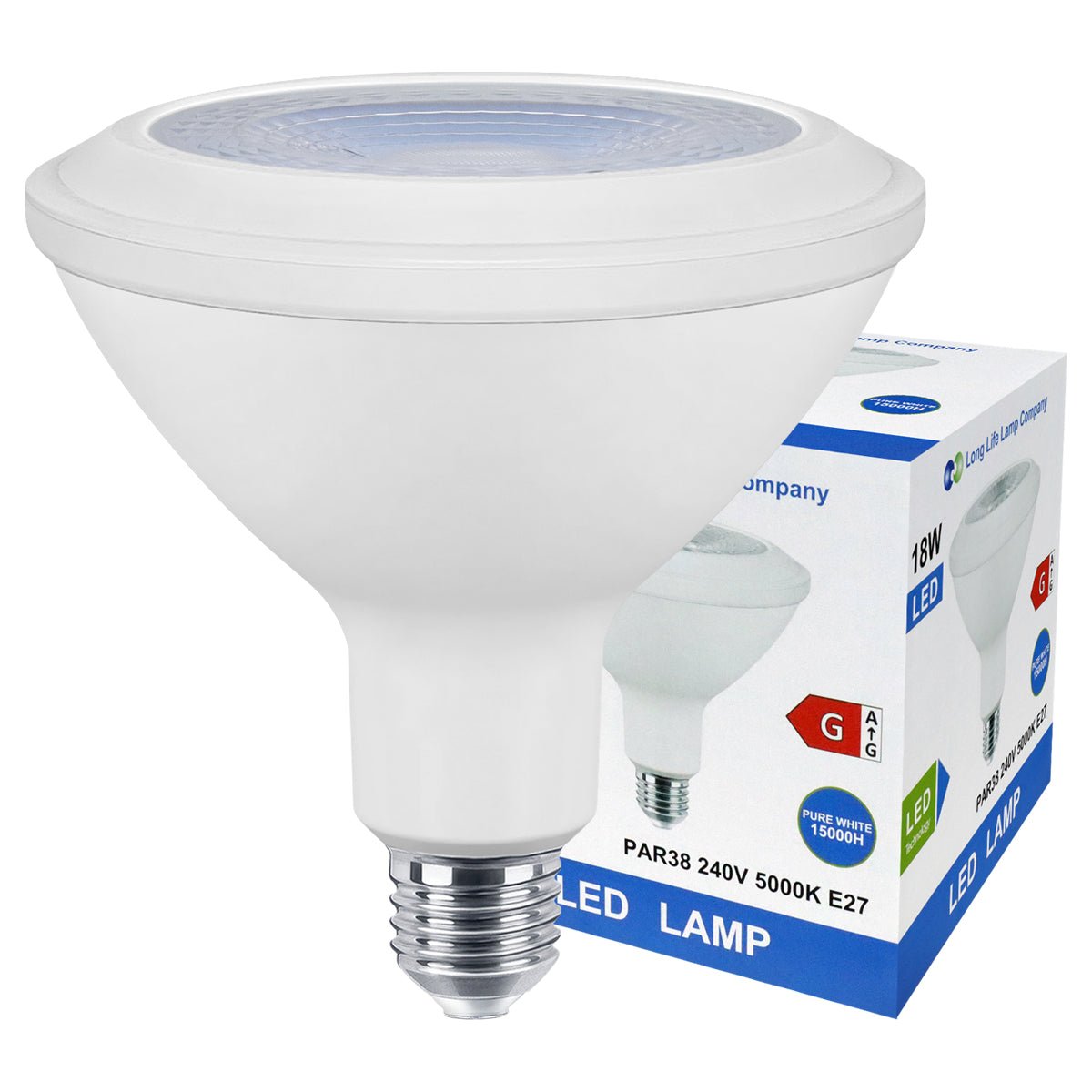 PAR38 18w Cool White 60 Degree Beam - Energy Light Bulbs - Free delivery on all orders