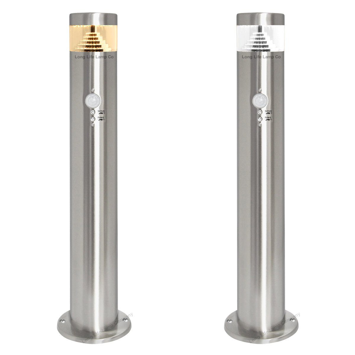 PIR LED Bollard Garden Lamp Post Stainless Steel Outdoor PIR Ground Light - Energy Light Bulbs - Free delivery on all orders