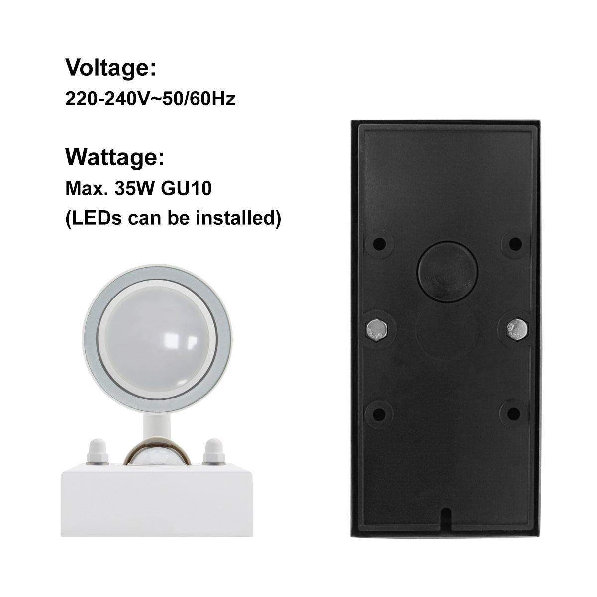 PIR Matt White Stainless Steel Single Outdoor Down Wall Light Movement Sensor - Energy Light Bulbs - Free delivery on all orders