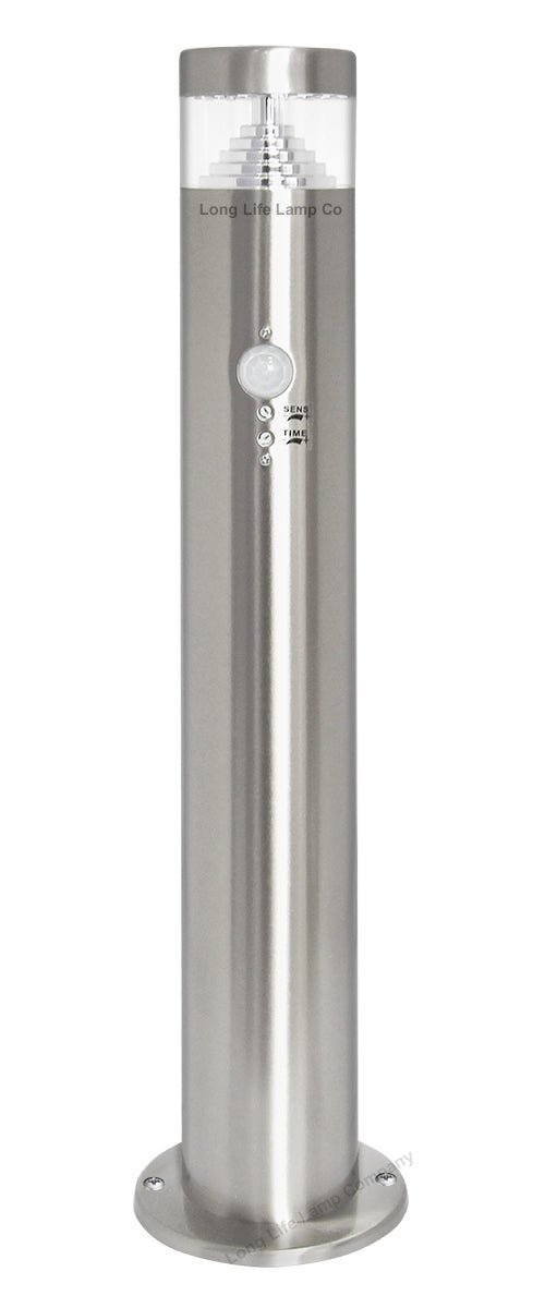 PIR Outdoor LED Bollard Light Stainless Steel with Movement Sensor Warm or Cool ZLC071WW or ZLC072CW - Free delivery on all orders