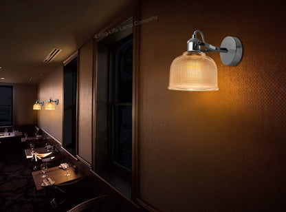 Polished Chrome Adjustable Vintage Wall Light Impressed Pattern - Energy Light Bulbs - Free delivery on all orders
