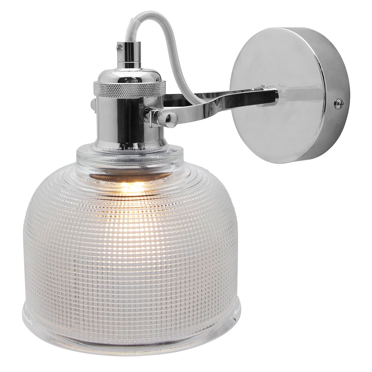 Polished Chrome Adjustable Vintage Wall Light Impressed Pattern - Energy Light Bulbs - Free delivery on all orders