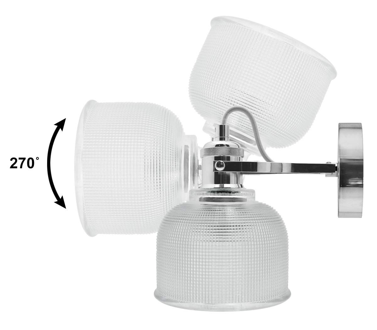 Polished Chrome Adjustable Vintage Wall Light Impressed Pattern - Energy Light Bulbs - Free delivery on all orders
