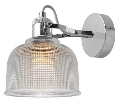 Polished Chrome Adjustable Vintage Wall Light Impressed Pattern - Energy Light Bulbs - Free delivery on all orders