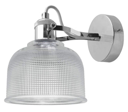Polished Chrome Adjustable Vintage Wall Light Impressed Pattern - Energy Light Bulbs - Free delivery on all orders