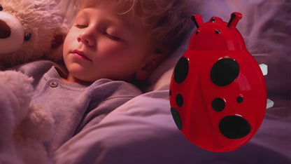 1W LED Night Light with Auto Sensor Red Ladybug Plug In Dusk to Dawn A62R