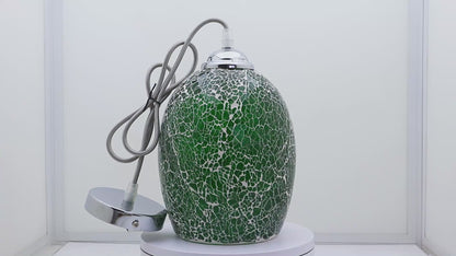 Vintage Ceiling Crackle Green Mosaic Glass Pendant Light K424