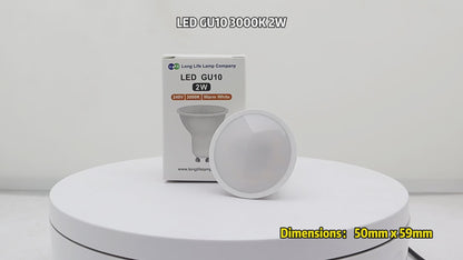2W LED GU10 Light Bulb Warm White 3000K 5 Pack or 10 PACK