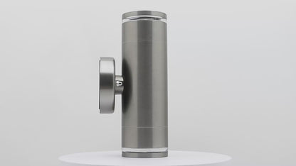 Outdoor Double Wall Light Stainless Steel IP65 ZLC375 with LED GU10 5W Warm White