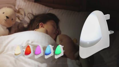 Automatic RED Plug-in LED Night Light Dusk to Dawn Sensor A50B