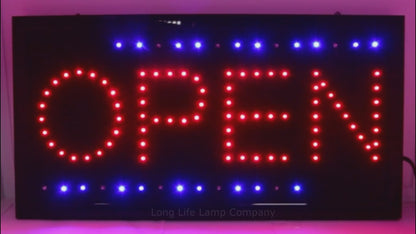LED Open Sign For Shop Window Display Illuminated Flashing LED Sign Super Bright