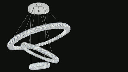Modern Round Chandelier LED Ring Pendant Ceiling Light Cool White M0172