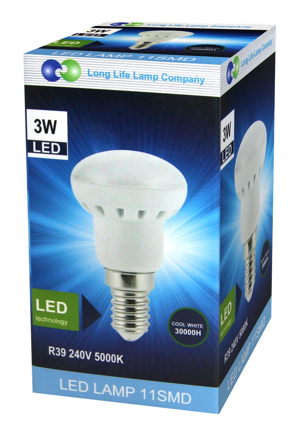 R39 LED Reflector Bulb 3W E14 30W Equivalent - Free delivery on all orders