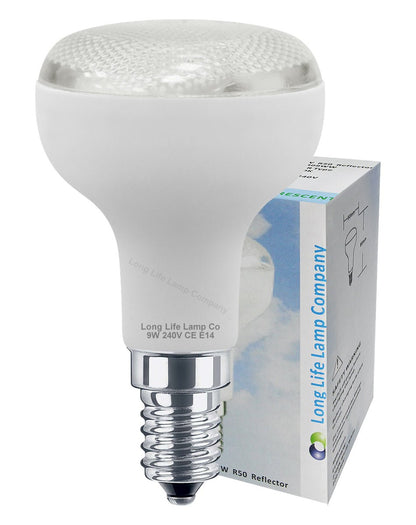 R50 Reflector 9w Energy saver SES E14 Warm White CFL 2700k Special Offer 2 Pack - Energy Light Bulbs - Free delivery on all orders