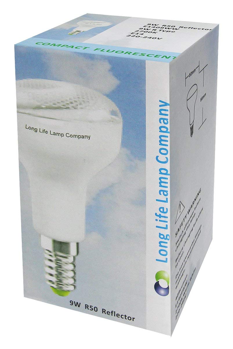 R50 Reflector 9w Energy saver SES E14 Warm White CFL 2700k Special Offer 2 Pack - Energy Light Bulbs - Free delivery on all orders