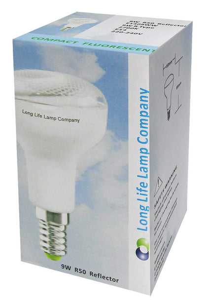 R50 Reflector 9w Energy saver SES E14 Warm White CFL 2700k Special Offer 2 Pack - Energy Light Bulbs - Free delivery on all orders