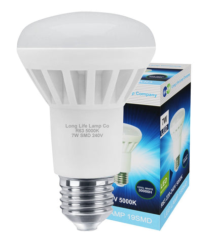 R63 LED Reflector Bulb 7W E27 60W Equivalent - Free delivery on all orders