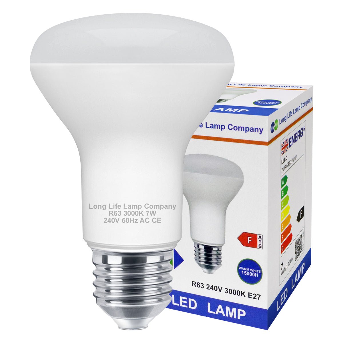 R63 LED Reflector Bulb 7W E27 60W Equivalent - Free delivery on all orders