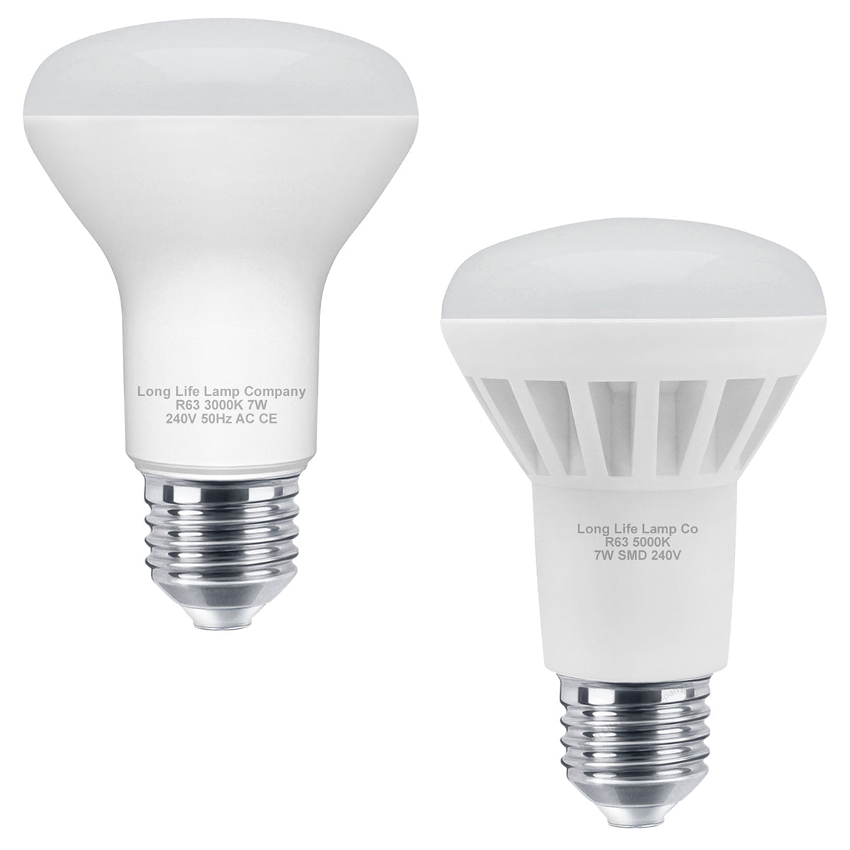 R63 LED Reflector Bulb 7W E27 Warm White or Cool White - Free delivery on all orders