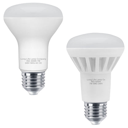 R63 LED Reflector Bulb 7W E27 Warm White or Cool White - Free delivery on all orders