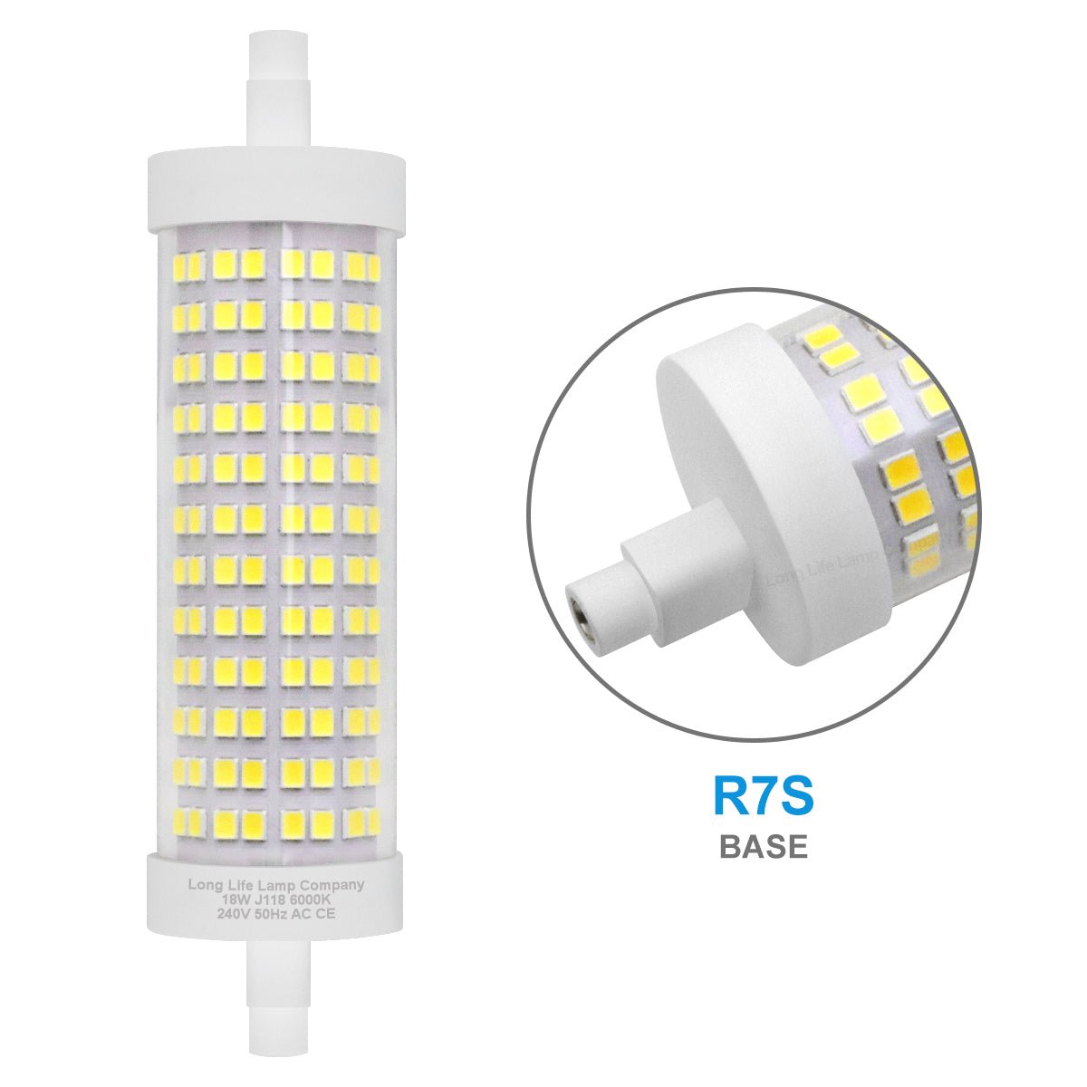R7S 118mm LED Bulb J118 Halogen Linear Replacement 18w 6000k For Flood Lights - Energy Light Bulbs - Free delivery on all orders