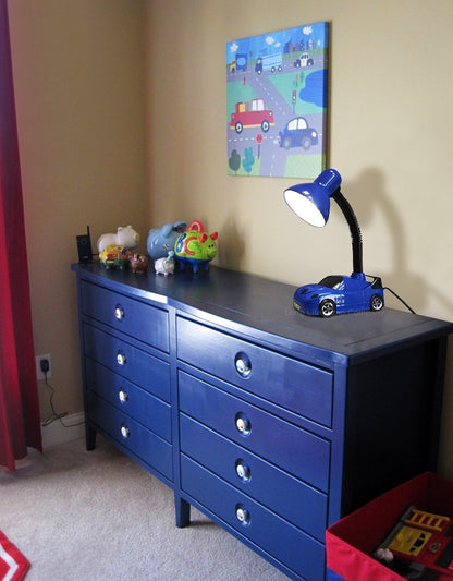 Racing Car Desk Lamp Flexible Blue and Black - Energy Light Bulbs - Free delivery on all orders