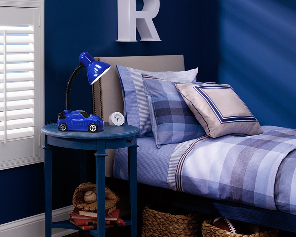 Racing Car Desk Lamp Flexible Blue and Black - Energy Light Bulbs - Free delivery on all orders