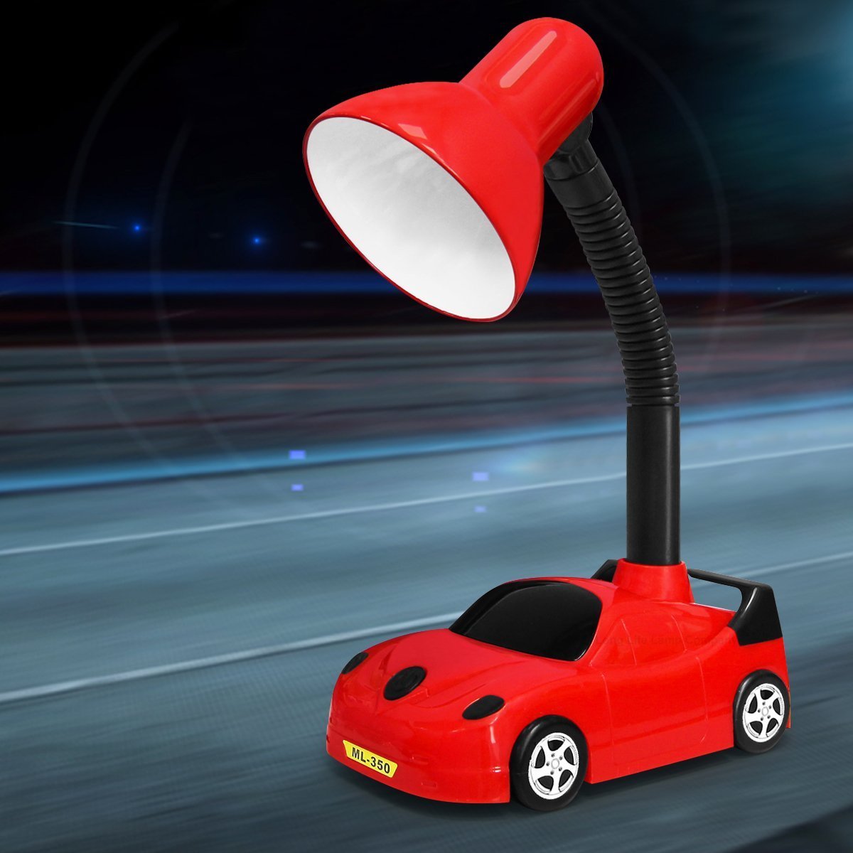 Racing Car Desk Lamp Flexible Red and Black - Energy Light Bulbs - Free delivery on all orders