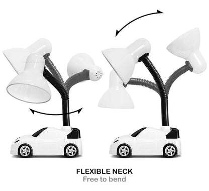 Racing Car Desk Lamp Flexible White and Black - Energy Light Bulbs - Free delivery on all orders