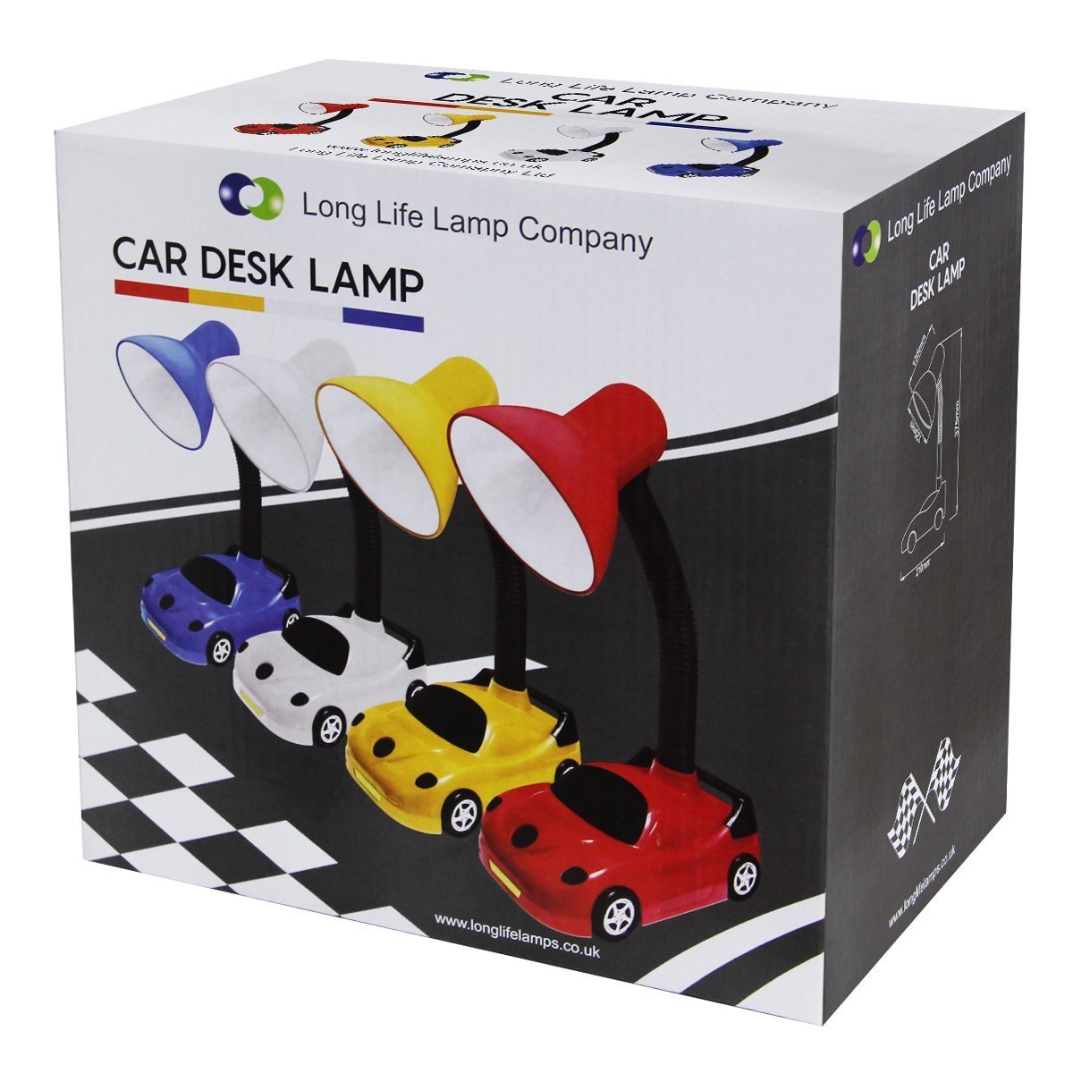 Racing Car Desk Lamp Flexible Yellow and Black - Energy Light Bulbs - Free delivery on all orders