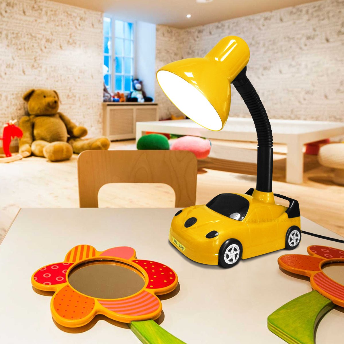 Racing Car Desk Lamp Flexible Yellow and Black - Energy Light Bulbs - Free delivery on all orders