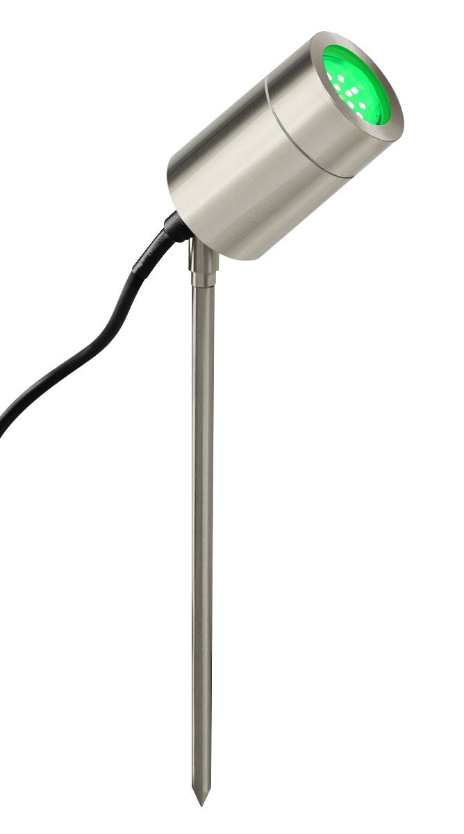 Red, Blue, Green 3w LED Spike Light (Adjustable) Stainless Steel - Energy Light Bulbs - Free delivery on all orders